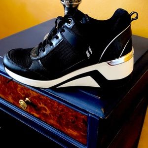 Skechers Black Wedge Sneaker